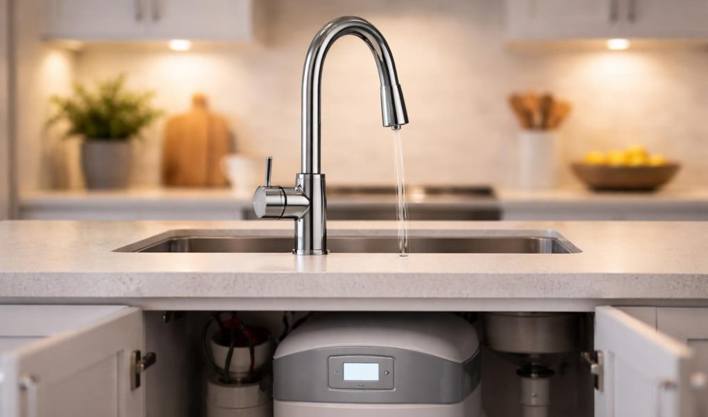 cuisine-moderne-robinet-eau-lumineux