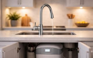 cuisine-moderne-robinet-eau-lumineux