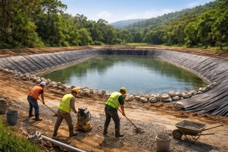 bassin-construction-ouvriers-verdure-collines