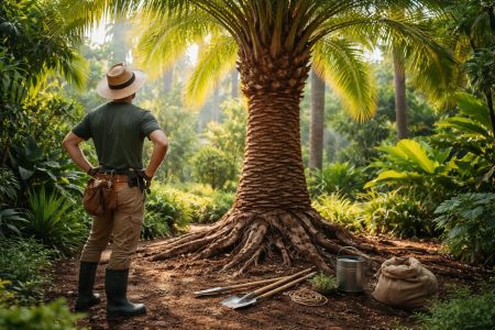 jardinier-palmier-jardin-tropical-soleil