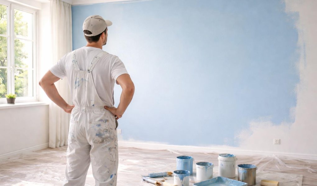 peintre-dos-mur-colore-lumiere