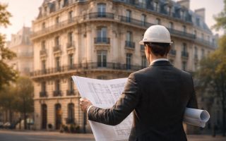 architecte-plans-immeuble-ancien-matin