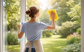 personne-nettoyage-vitre-vue-jardin-ensoleille