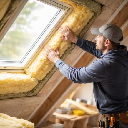 personne-poser-isolant-velux-lumiere